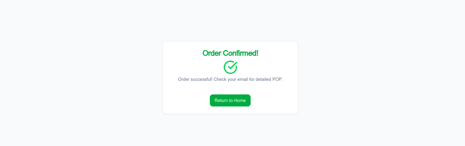 Order Confirmed 🎉